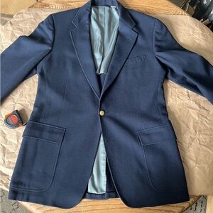 Vintage Navy Blazer with Gold Buttons